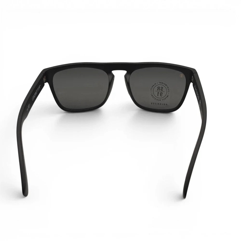 Kaenon Mens Leadbetter Sunglasses Matte Black Polarized SR-91 Square 55-19-139